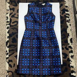 NWOT - Shoshanna - Size 0 - Womens - Sleeveless Checkered - Blue Black & Purple